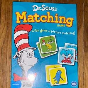 Dr. Seuss Picture Matching Game - Blue and Red Fun